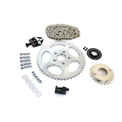 PartzBiz HD VT19-0180 - V-Twin 19-0180 Bolt On Chain Drive Conversion Kit สเตอร์หลัง FLST FXST 08-17 electra road street glide king fat boy bob slim deluxe softail dyna การอัพเกรดประสิทธิภาพ ดีที่สุดสำหรับ project chopper