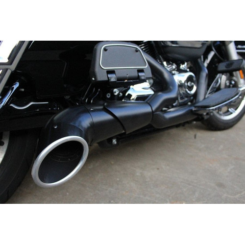 PartzBiz HD: 4401333-V-Twin 2-in-1 Turnout Exhaust Header Set สีดำ Harley Milwaukee Eight 17-20 PartzBiz HD: 4401333-V-Twin 2-in-1 Turnout Exhaust Header Set สีดำ Harley Milwaukee Eight 17-20