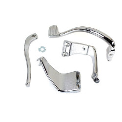 PartzBiz HD VT22-0956 - V-Twin 22-0956 Chrome เพิ่มเติมไปข้างหน้ากลางชุดควบคุมหมุดเท้า Dyna FXD 06-17 Harley 50500386