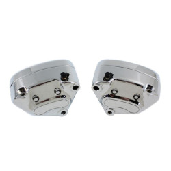 PartzBiz HD VT23-0581 - V-Twin 23-0581 ชุดคาลิปเปอร์ลูกสูบหน้าโครเมียม 4 ลูกสูบ Harley FLT Touring 00-07