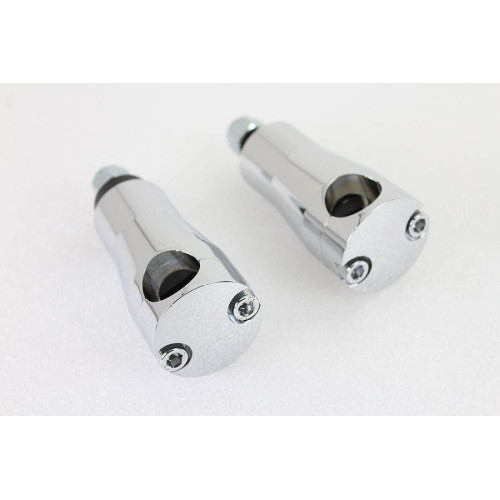 PartzBiz HD: 4401299-V-Twin 25-2227 Chrome 3" Tall Handle Bar Riser Clamp Mount Set Harley FL 49-59
