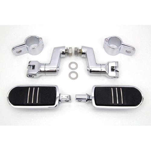 PartzBiz HD: 4401272-V-Twin 27-0485 Chrome Streamliner Footpeg Kit Forward Control Custom Harley Extension Custom Harley chopper forward pegs highway