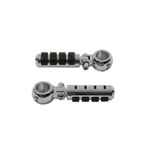 PartzBiz HD: 4401280-V-Twin 27-0895 Chrome Cats Paw Style Footpeg Set for 1 1/4" Engine Bars Aftermarket Custom chopper bike Blackout Replacement Upgrade custom bagger dresser 26-0058