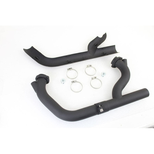 PartzBiz HD: 4401225-V-Twin 29-0207 สีดำ 2:1 Siamese 1-3/4 ” ชุดท่อไอเสีย Harley Davidson Sportster Softail Touring XL FL 86-Up Custom Best Performance Upgrade Replacement Pipes Kit
