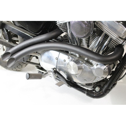 PartzBiz HD: 4401228-V-Twin 30-0005 สีดำ 2 ” ชุดเฮดเดอร์ท่อไอเสียโค้ง 07-Up Harley Sportster