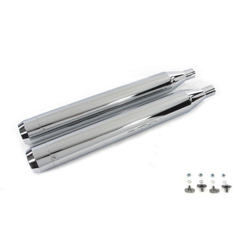 PartzBiz HD: 4401237-V-Twin 30-1413 Muffler Set with Chrome Long Tapered End Tips Harley FLT 95-16 electra road street glide king best for upgrade exhaust davidson replacement oem PartzBiz HD: 4401237-V-Twin 30-1413 Muffler Set with Chrome Long Tapered End Tips Harley FLT 95-16 electra road street glide king best for upgrade exhaust davidson replacement oem
