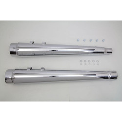 PartzBiz HD VT30-0939 - V-Twin 30-0939 Chrome Wyatt Gatling Megaphone Slip Onผ้าพันคอ 17-19 Harley FLTR Road Glideไอเสียอัพเกรด