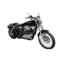 PartzBiz HD VT30-1286 - V-Twin 30-1286 Black 2 ” Magnum Drag Exhaust พร้อมแผ่นกันความร้อน Harley Sportster 04-13 มอเตอร์ไซค์ชอปเปอร์คัสตอมสปอร์ต davidson ดีที่สุดสำหรับสมรรถนะ 2-n-2 2 เป็น 2