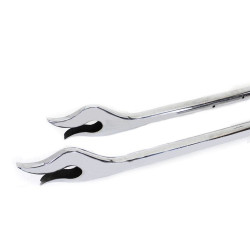 PartzBiz HD VT30-1433 - V-Twin 30-1433 Chrome 31 ” Flame Exhaust Pipe Extension Slip-On Harley Custom เคล็ดลับการอัพเกรดใหม่ที่ดีที่สุด
