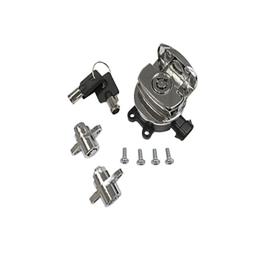 PartzBiz HD: 4401221-V-Twin 32-1444 Side Hinge Ignition Switch & Bag Locks Chrome Harley FLHR 14-20 PartzBiz HD: 4401221-V-Twin 32-1444 Side Hinge Ignition Switch & Bag Locks Chrome Harley FLHR 14-20
