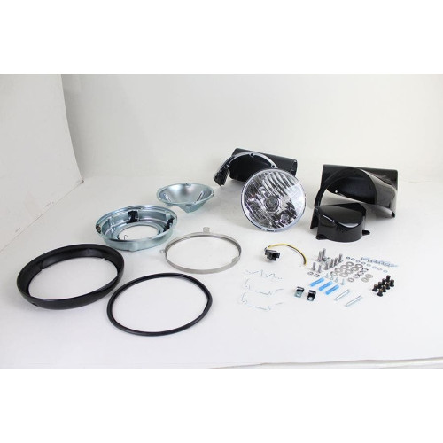 PartzBiz HD: 4401167-V-Twin 33-1568 Wyatt Gatling Black 7 ” H4 Headlight & Cowl Kit Harley FLST 86-17 Best New Lighting Upgrade Kit Softail PartzBiz HD: 4401167-V-Twin 33-1568 Wyatt Gatling Black 7 ” H4 Headlight & Cowl Kit Harley FLST 86-17 Best New Lighting Upgrade Kit Softail