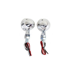 PartzBiz HD VT33-1651 - V-Twin 33-1651 ชุดไฟเลี้ยว LED Bullet ขัดเงาด้วยเลนส์สีแดง Harley และสัญญาณไฟเลี้ยวรถจักรยานยนต์แบบกำหนดเอง Harley Davidson Softail Bullet การเปลี่ยนการอัพเกรดใหม่ที่ดีที่สุด