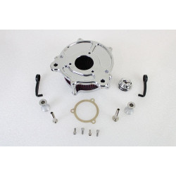 PartzBiz HD VT34-1712 - V-Twin 34-1712 Chrome Exposed Air Filter Cleaner Kit 93-17 Harley Davidson Softail Dyna Touring Intake Upgrade Replacement Kit PartzBiz HD VT34-1712 - V-Twin 34-1712 Chrome Exposed Air Filter Cleaner Kit 93-17 Harley Davidson Softail Dyna Touring Intake Upgrade Replacement Kit