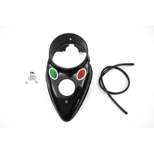 PartzBiz HD: 4401086-V-Twin 39-0446 Black Replica Cateye Dash Panel Harley EL FL WL 39-40 71270-39  custom bagger chopper motorcycle engine set stock custom black best for Harley-Davidson M8 Softail