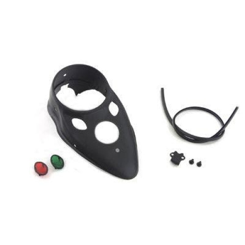 PartzBiz HD: 4401089-V-Twin 39-0898 Black Replica Cateye Dash Panel Harley EL FL WL 39-46 71270-39 custom bagger chopper เครื่องยนต์รถจักรยานยนต์ชุด stock custom black best for Harley-Davidson M8 Softail
