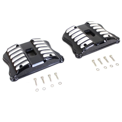 PartzBiz HD: 4401071-V-Twin 42-1220 Black Accent Rocker Box Cover Set Harley Sportster XL 04-20 PartzBiz HD: 4401071-V-Twin 42-1220 Black Accent Rocker Box Cover Set Harley Sportster XL 04-20