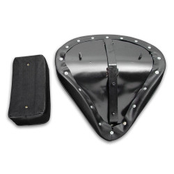 PartzBiz HD VT47-0792 - V-Twin 47-0792 Black Harley Solo Vinyl Seat and Rear Pillion Passenger Pad Set PartzBiz HD VT47-0792 - V-Twin 47-0792 Black Harley Solo Vinyl Seat and Rear Pillion Passenger Pad Set