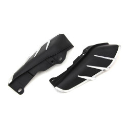 PartzBiz HD VT51-0422 - V-Twin 51-0422 ชุดบังลมหน้ารถ สีดำ Chrome Trim OE 61400028 FLT 09-Up ตัวถังรถ wind shield deflector davidson electra road street glide king