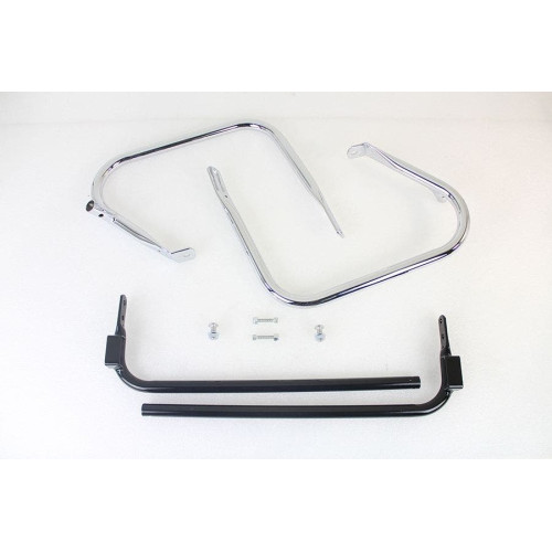 PartzBiz HD: 4400981-V-Twin 51-1057 Chrome Rear Engine Bar Complete Set Harley FLH/T 09-13 Custom Bobber Chopper Custom Harley Extension Custom Harley chopper forward pegs highway