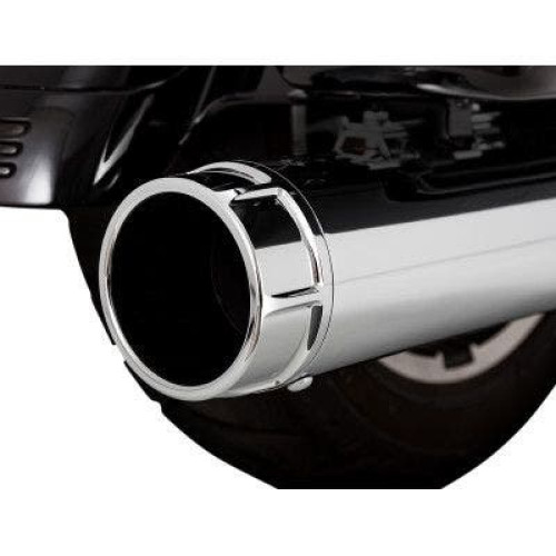 PartzBiz HD: 4400875-Vance & Hines 16674 Chrome Torquer 450 Slip-On Mufflers 4.5 ” Harley FL M8 17-23 1801-1456 18011456 electra road street glide