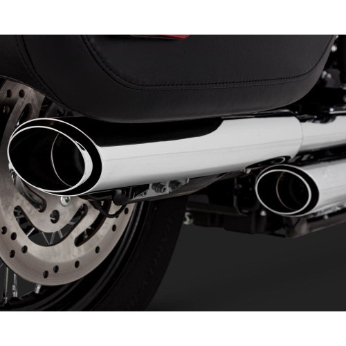 PartzBiz HD: 4400847-Vance & Hines 16879 Chrome Twin Slash Exhaust Slip On Mufflers 18-Up Softail M8 PartzBiz HD: 4400847-Vance & Hines 16879 Chrome Twin Slash Exhaust Slip On Mufflers 18-Up Softail M8
