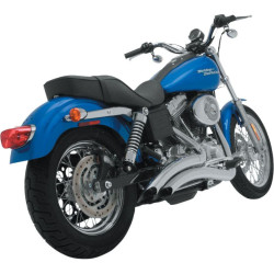 PartzBiz HD VH-26007 - Vance & Hines 26007 Chrome Big Radius 2-2 Exhaust System 91-05 Harley Dyna FXD