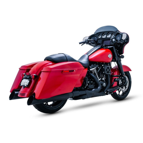 PartzBiz HD: 4400757-Vance & Hines 46371 Black Power Duals หัวท่อ 17-Up M8 Harley Touring FL