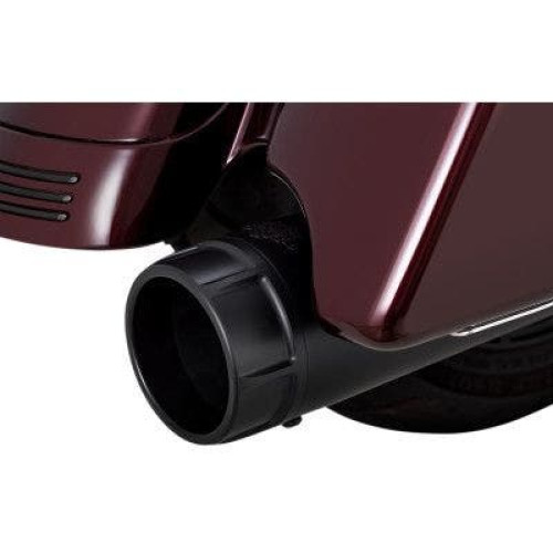 PartzBiz HD: 4400722-Vance & Hines 46674 Black Torquer 450 Slip-On Mufflers 4.5" Harley FL M8 17-Up