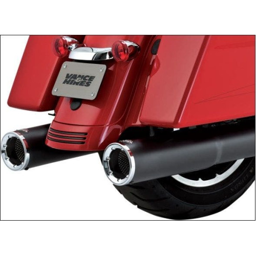 PartzBiz HD: 4400654-Vance & Hines Black 4.5" Hi-Output Slip-On Performance Mufflers Harley FL 2017 | 46463 PartzBiz HD: 4400654-Vance & Hines Black 4.5" Hi-Output Slip-On Performance Mufflers Harley FL 2017 | 46463