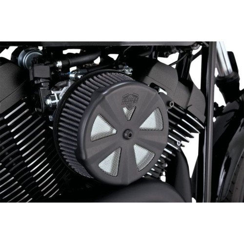 PartzBiz HD: 4400615-Vance & Hines ผ้าคลุมกรองอากาศ 'Skullcap Crown' สีดำสำหรับ Harley 71019 DS10101052 PartzBiz HD: 4400615-Vance & Hines ผ้าคลุมกรองอากาศ 'Skullcap Crown' สีดำสำหรับ Harley 71019 DS10101052