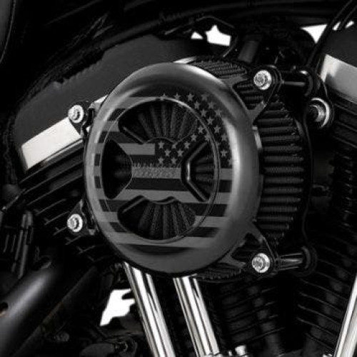PartzBiz HD: 4400572-Vance & Hines 42339FG Black VO2 America Billet Air Intake Cleaner Harley XL 91-22 | 42339FG