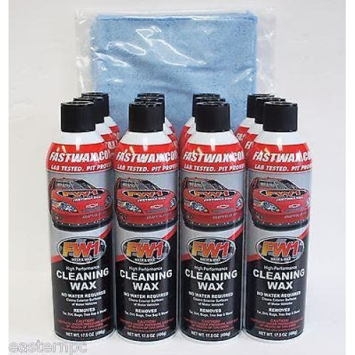 PartzBiz HD: 4400567-Waterless Wash Carnauba Fast Wax Fastwax FW1 Spray Can Remove Tar Dirt Bugs 12pk