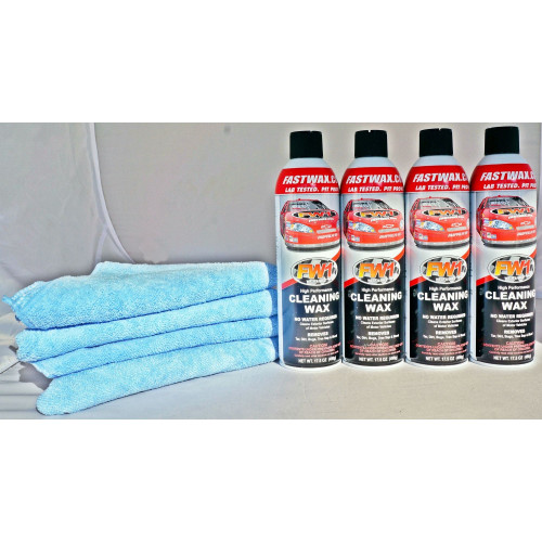 PartzBiz HD: 4400533-Waterless Wash & Wax Fastwax FW1 Spray Can Removes Cleans Tar Dirt Bugs 4 Pack - FW1