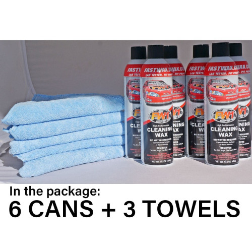PartzBiz HD: 4400536-Waterless Wash & Wax Fastwax FW1 Spray Can Removes Cleans Tar Dirt Bugs 6 Pack - FW1 PartzBiz HD: 4400536-Waterless Wash & Wax Fastwax FW1 Spray Can Removes Cleans Tar Dirt Bugs 6 Pack - FW1