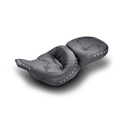 PartzBiz HD: 4400543-Mustang Regal Style Chrome Studs One Piece Ultra Touring Seat 97-07 FLHT FLTR | 75570 PartzBiz HD: 4400543-Mustang Regal Style Chrome Studs One Piece Ultra Touring Seat 97-07 FLHT FLTR | 75570