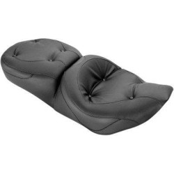 PartzBiz HD MD75465 - Mustang Regal Style ไม่มีหมุด One Piece Ultra Touring Seat 97-07 FLHR FLHX | 75465