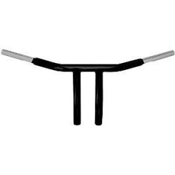 PartzBiz HD DS06011180 - Wild 1 One Chubbys 1-1/4” แฮนด์ลากกลับ WO501B สีดำ พร้อม Riser 4 Harley 8”