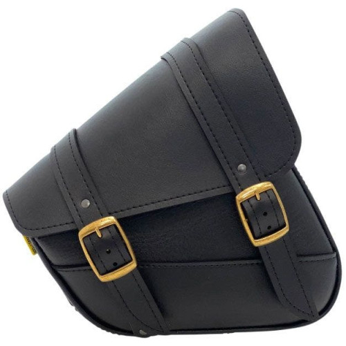 PartzBiz HD: 4400449-Willie & Max Black Swing Arm Bag Synthetic Leather Dual Shock Swingarm Fit 