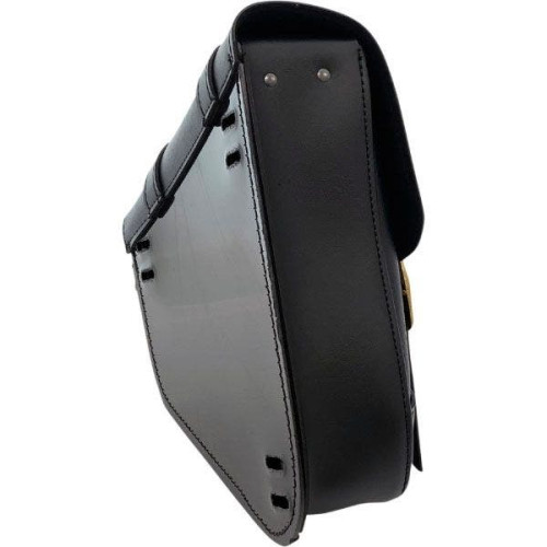PartzBiz HD: 4400450-Willie & Max Black Swing Arm Bag Synthetic Leather Triangulated Swingarm Fit 