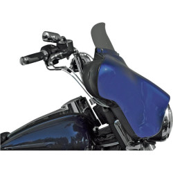 PartzBiz HD DS23100285 - Wind Vest 6 ” กระจกบังลมดีไซน์แบบพลิกควันไฟสำหรับ Harley Batwing FLH/T 96-13 | 61-6010