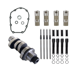 PartzBiz HD WM8-22XE-PACKAGE-BLK - Wood Knight Prowler WM8-22XE Cams Black Pushrod Install Kit Milwaukee-Eight M8