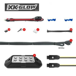 PartzBiz HD XK-ROCK-STA - XK Chrome 4pc LED Rock Light Kit Bluetooth RGB Jeep UTV XK-ROCK-STA off road lighting accent upgrade PartzBiz HD XK-ROCK-STA - XK Chrome 4pc LED Rock Light Kit Bluetooth RGB Jeep UTV XK-ROCK-STA off road lighting accent upgrade