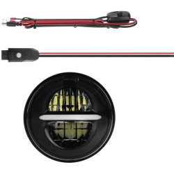 PartzBiz HD XK-XK-5IN-KIT-B - XK Chrome XK Glow XK-5IN-KIT-B Black 5-3/4" LED Motorcycle Headlight w/ Bluetooth custom color control street power sports chopper accessories upgrade retro show RGB 482180 PartzBiz HD XK-XK-5IN-KIT-B - XK Chrome XK Glow XK-5IN-KIT-B Black 5-3/4" LED Motorcycle Headlight w/ Bluetooth custom color control street power sports chopper accessories upgrade retro show RGB 482180