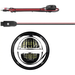 PartzBiz HD XK-XK-5IN-KIT-W - XK Chrome XK Glow XK-5IN-KIT-W Chrome 5-3/4" LED Motorcycle Headlight w/ Bluetooth custom color control street power sports chopper accessories upgrade retro show RGB 482179 PartzBiz HD XK-XK-5IN-KIT-W - XK Chrome XK Glow XK-5IN-KIT-W Chrome 5-3/4" LED Motorcycle Headlight w/ Bluetooth custom color control street power sports chopper accessories upgrade retro show RGB 482179
