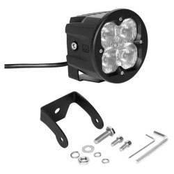 PartzBiz HD XK-XK065003-D - XK Glow 1pc C3 Cube Light With RGB Accent Lighting Kit Driving Beam Fog Mount