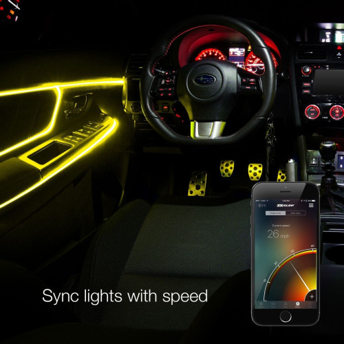 PartzBiz HD: 4400332-XK Glow 2pc 6ft Fiber Optic LED Trim Kit for Cars Smartphone App Control PartzBiz HD: 4400332-XK Glow 2pc 6ft Fiber Optic LED Trim Kit for Cars Smartphone App Control