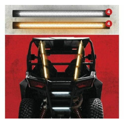 PartzBiz HD XK-XK052002-8WA - XK Glow Plug-And-Play Emergency Strobe Light Series White/Amber 8 piece XK052002-8WA