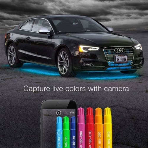 PartzBiz HD: 4400275-XK Glow 6pc Pods 2pc 10" Strips Motorcycle LED Accent Light Kit App Control PartzBiz HD: 4400275-XK Glow 6pc Pods 2pc 10" Strips Motorcycle LED Accent Light Kit App Control