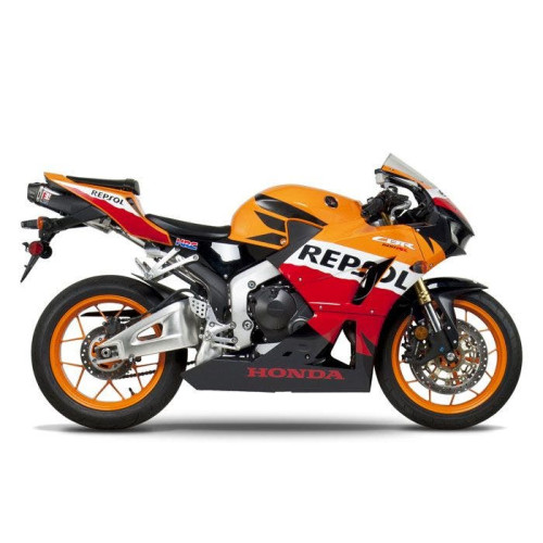 PartzBiz HD: 4400178-Yoshimura Street RS-5 Stainless & Carbon Slip On Muffler Honda CBR600RR 09-16 | 1228275