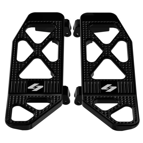 PartzBiz HD: ST-FC-80-B-Kraus Max Lean Harley Floorboards | Grip to Rip